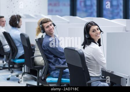 Call center operators Stock Photo