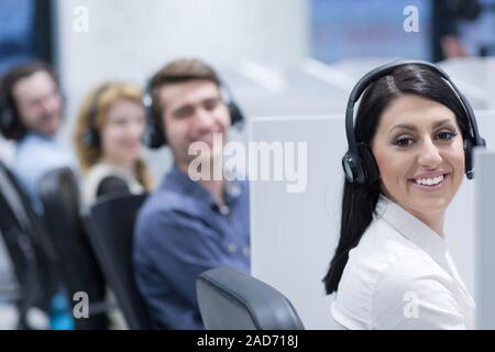 Call center operators Stock Photo