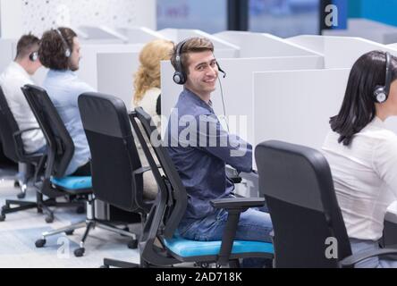 Call center operators Stock Photo
