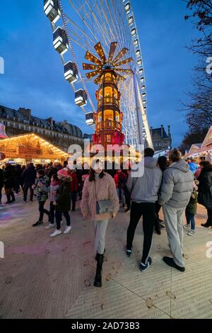 Paris Tuileries Garden Christmas Market, 2019 Stock Photo