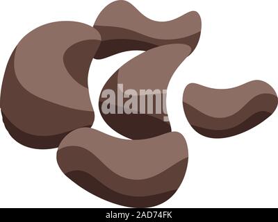 Chocolate nuts icon, isometric style Stock Vector