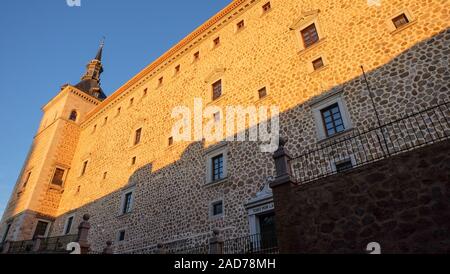 Alcázar of Toledo, a beautiful medieval town in Spain and he capital of the Visigothic kingdom from 542-725 AD Stock Photo