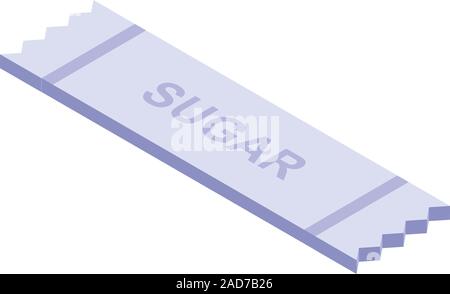 Sugar stick icon, isometric style Stock Vector