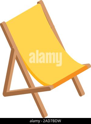 Beach chair icon, isometric style Stock Vector