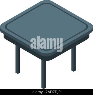 Bbq table icon, isometric style Stock Vector