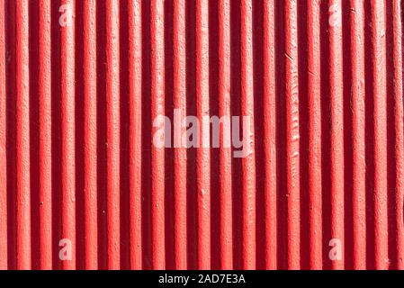 Red corrugated metal sheet background and texture surface Stock Photo