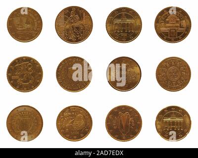 Many 20 cent coin, European Union Stock Photo