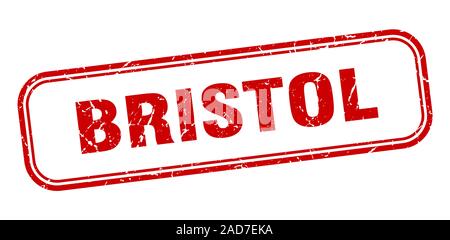 Bristol stamp. Bristol red grunge isolated sign Stock Vector