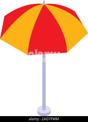 Beach umbrella icon, isometric style Stock Vector