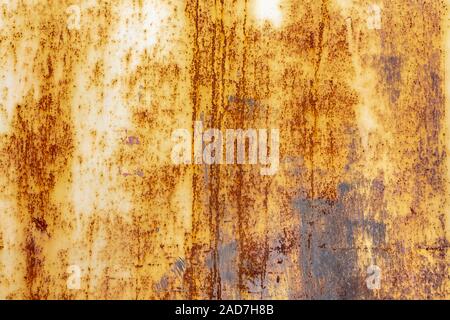 Rusty metal with chipped paint as background Stock Photo