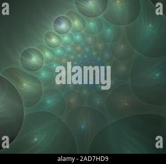 Circle fractal picture on the dark background Stock Photo