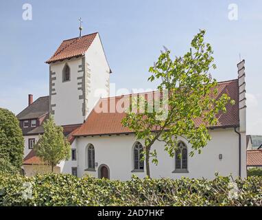 Church of St. Agatha und St. Katharina in Hemmenhofen on the Höri at Lake Constance Stock Photo
