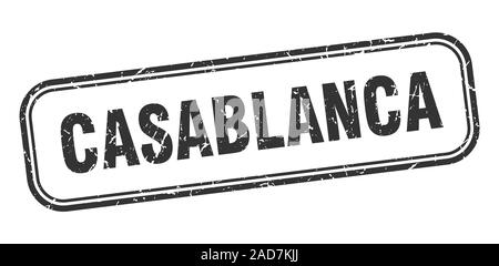 Casablanca stamp. Casablanca black grunge isolated sign Stock Vector