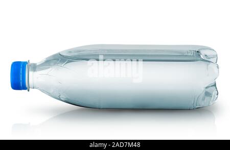 Plastic bottle with water horizontally Stock Photo