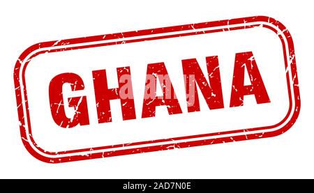 Ghana stamp. Ghana red grunge isolated sign Stock Vector