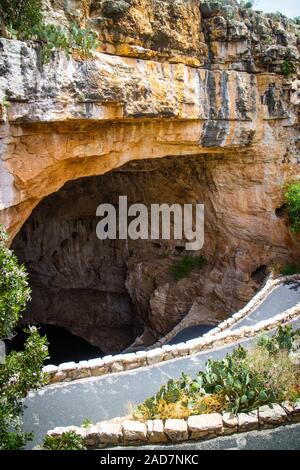 Entrance to the cave of Carlsbad Cavern National Park, New Mexico Stock Photo