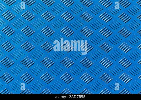 Background from a blue ribbed metal sheet Stock Photo