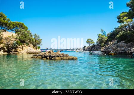 Cala Fornells View in Paguera, Majorca, Spain Stock Photo