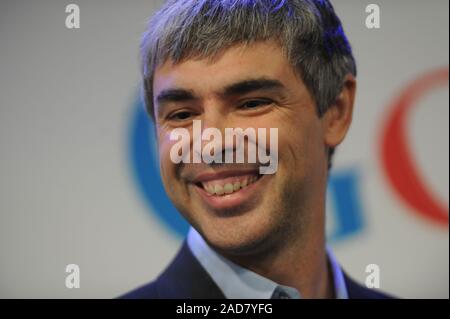 ***FILE PHOTOS*** Larry Page and Sergey Brin step down as heads of Google. Google CEO Larry Page at a press annoucing that Google will allocate 22,000 square feet of its New York headquarters to Cornell NYC Tech University at Google headquarters in New York on May 21, 2012. Credit: Dennis Van Tine/MediaPunch Stock Photo