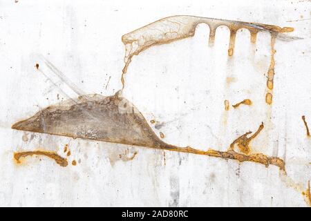 Rust spots on sheet metal as background Stock Photo