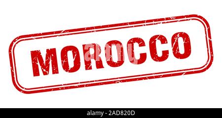 Morocco stamp. Morocco red grunge isolated sign Stock Vector