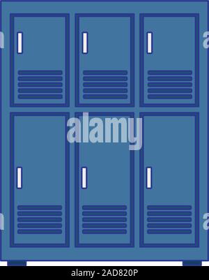 lockers row icon, flat design Stock Vector