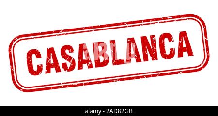 Casablanca stamp. Casablanca red grunge isolated sign Stock Vector
