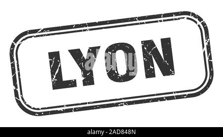 Lyon stamp. Lyon black grunge isolated sign Stock Vector