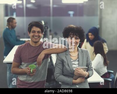 Portrait of young successful Business couple Stock Photo