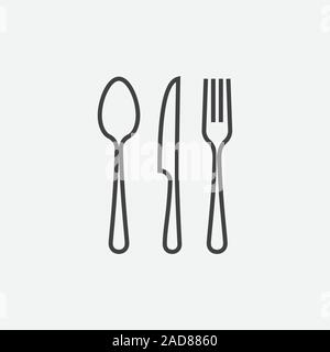 Spoon, Fork and Knife icon, Crossed symbol, restaurant Flat Vector illustration, Restaurant Symbol, cooking icon vector Stock Vector