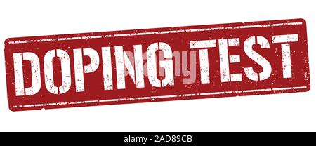 Doping test grunge rubber stamp on white, vector illustration Stock Vector