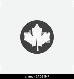 Maple leaf logo template vector icon illustration, Maple leaf vector illustration, Canadian vector symbol, Red maple leaf, Canada symbol, Red Canadian Maple Leaf Stock Vector