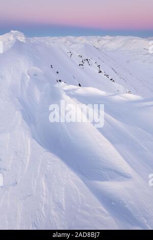 Dusk, Soeroeya Island, Finnmark, Norway Stock Photo