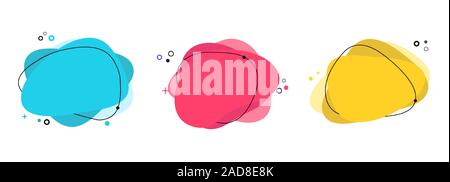 Set of abstract modern graphic elements. Gradient abstract banners flowing liquid shapes. Stock Vector