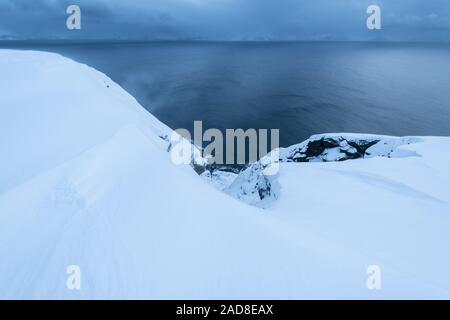 Stormy weather, Barents Sea, Soeroeya Island, Finnmark, Norway Stock Photo