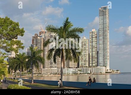 waterfront in front of the skyline panama city Stock Photo
