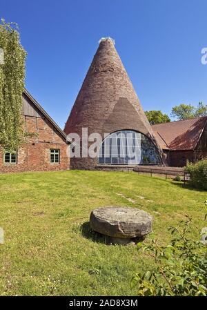 glass cone of the glass foundry Gernheim, industrial museum, Petershagen, Germany, Europe Stock Photo