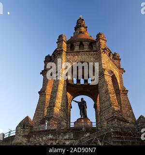 Kaiser Wilhelm Monument, Porta Westfalica, North Rhine-Westphalia, Germany, Europe Stock Photo