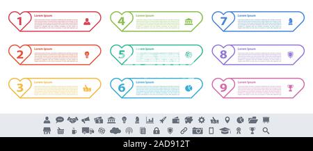 Vector Infographic timeline report template with icons Stock Vector ...