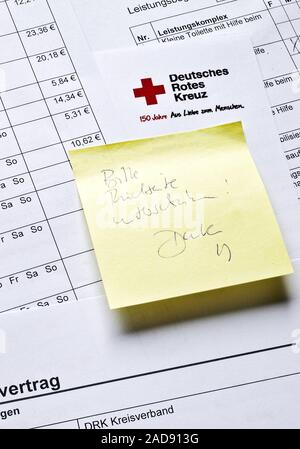 ambulant care contract, Germany Stock Photo