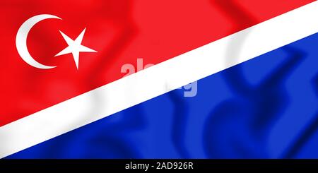 3d Flag Of Kota Tinggi Johor Malaysia 3d Illustration Stock Photo Alamy