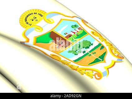 3D Flag of Manaus (Amazonas), Brazil. 3D Illustration. Stock Photo