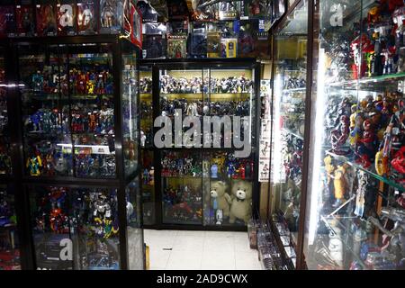 Wide Variety of Collectible Action Figures and Other Toys at a Toy