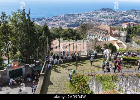 outlook, Nossa Senhora do Monte, pilgrimage church, Monte, Funchal, Madeira, Portugal, Europe Stock Photo