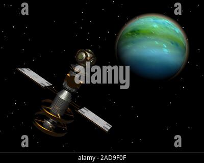 Spaceships in space Stock Photo