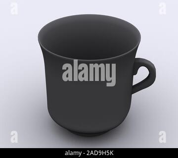 black ceramic cup Stock Photo