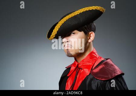 Man pirate against dark background Stock Photo