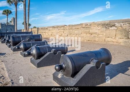 A fortified military base stronghold in St Augustine, Florida Stock Photo