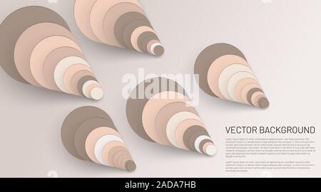 Modern abstract circle vector background. The overlapping and simple circle design concept perspective . Vector illustrations for wallpapers, banners Stock Vector