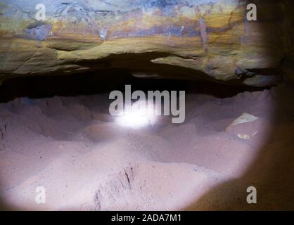 artificial cave under earth journey Stock Photo